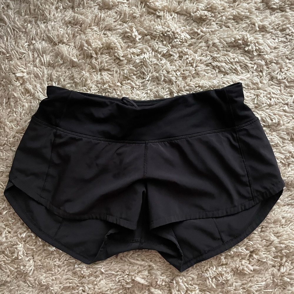 Black Lululemon speed up shorts